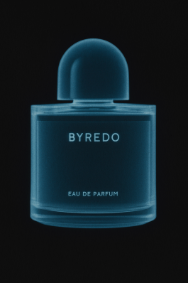 Black and white perfume bottle glowing silhouette, contemporary photography by IMPROMPTU Studio, experimental visual art and conceptual design.