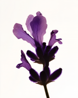 Close-up still life composition of natural elements such as fruits, flowers, and leaves captured in backlit minimal style, showcasing contemporary photography and experimental visual art by IMPROMPTU Studio.